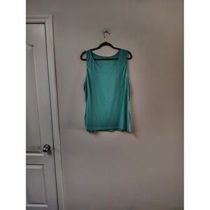 Zone Pro Womens 3X Teal Mesh Back Athletic Tank Top Sleeveless Workout Shirt